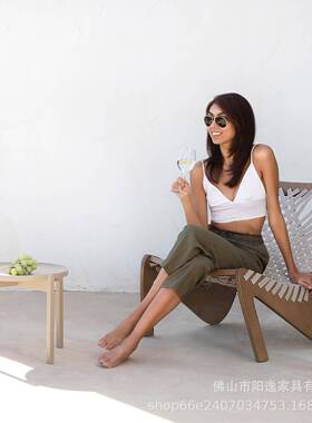 户外庭院发沙民椅宿酒MKP别墅泳池休闲藤编躺露台店防水家具藤椅