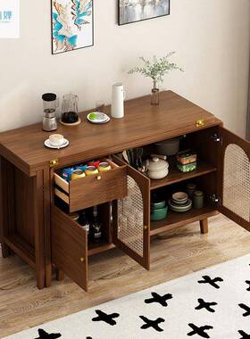 桌实木NXF餐桌日式小折叠餐椅合组户型长方形简约现代家