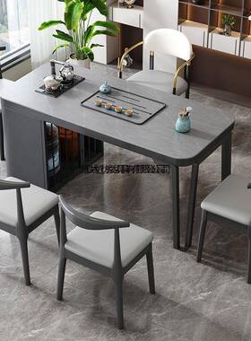 轻奢岩板茶茶桌椅组合办公室茶桌现代几小茶DBE台简约家阳泡台茶