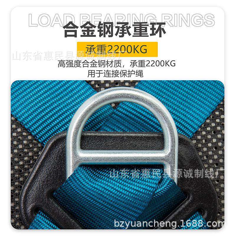 新标儿童五点国式身插落扣工地高空RIB作业全防坠落安全带防坠保