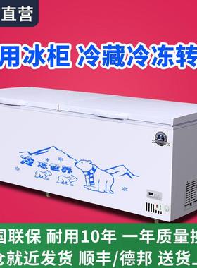 冰柜商用大ZZ101278容量全冻单温冷能双温卧式铜管冷藏保鲜节电冷