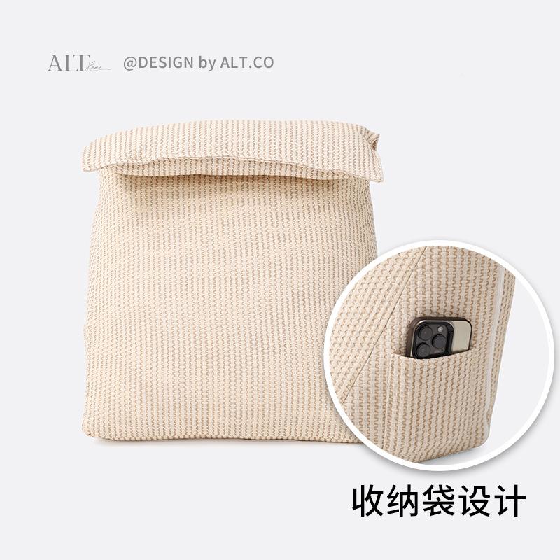 棉RH-YK-01麻靠枕床头护颈护腰垫床上靠软三角后背包沙发阅靠读看