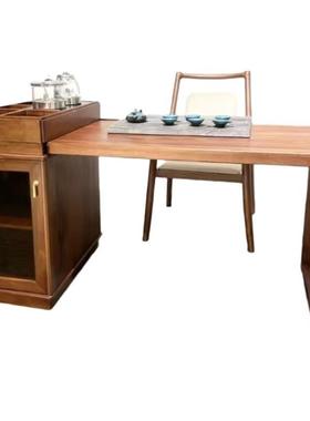 瑞纳客新中式可伸小户缩型阳台48394实木茶桌茶家用桌水壶烧一体