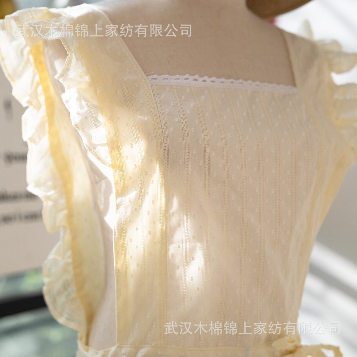 韩版家用围裙新款小清新厨房做饭透气背带围腰棉布罩衣工作服秋冬