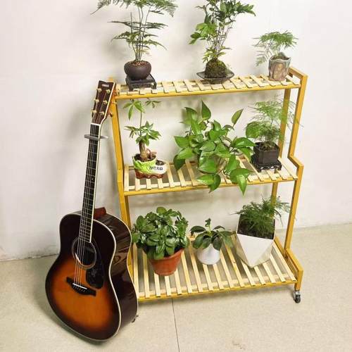 2025款新花架可移动带轮置46145架梯客厅落地式多层花架子阶阳物