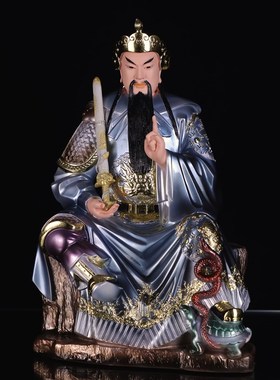 速发树脂玄天上真武玄武大神像居家工艺品北极真君客厅桌面摆件
