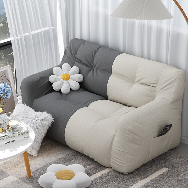 速发懒小沙发可躺小睡单双人沙发豆袋卧室可沙发房人户型休闲躺椅