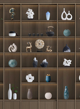 速发新中式创意客厅摆件家居装饰酒轻奢高电品柜办公室档视柜桌面