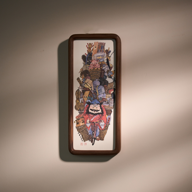 速发镇宅钟馗玄关装饰客厅艺术画书房相框高级画框茶室挂画