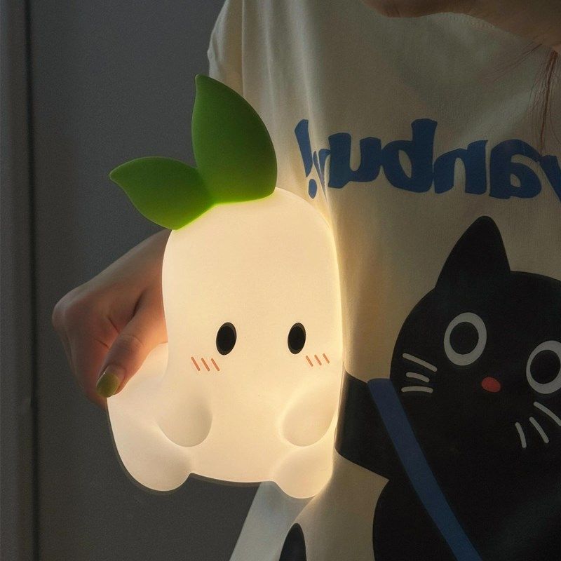 速发【新家的一可个快递】百爱萝卜拍拍灯桌面摆件小夜灯