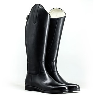 速发专业马术长靴头层骑马备练装 马靴 训长靴靴男筒障碍高款