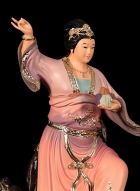 速发娲娘娘神像娲补天16寸大地之母站像树脂佛像家用中式人物摆件
