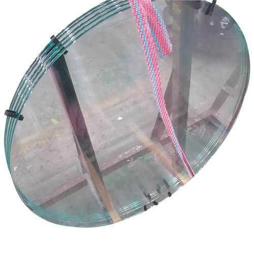 钢化玻璃定制圆形平面低铁钢化玻璃高透耐磨防刮花台面玻璃深加工