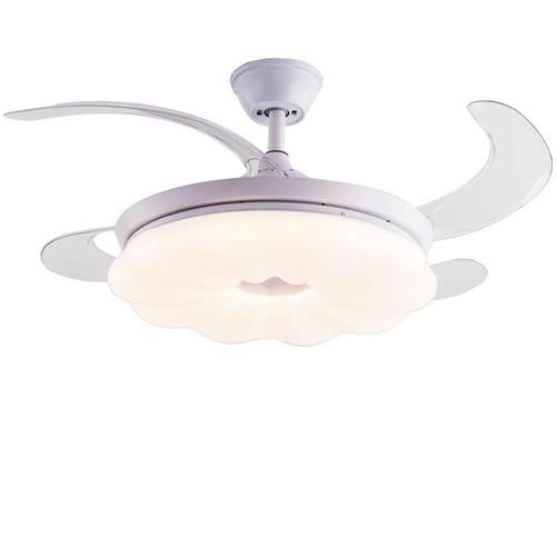 现代简约吊扇灯客厅卧室餐厅隐形风扇灯全光谱变频家用带灯电扇灯