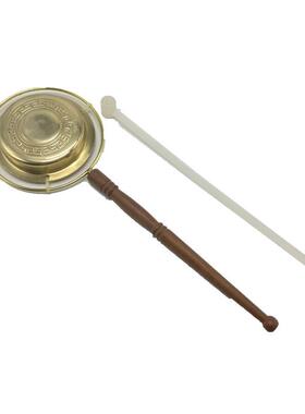 法物高档木柄铛子长柄当子直柄档子引磬木鱼铜磬