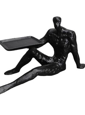 新中式创意树脂人物灵魂读者电视柜客厅家居桌面卧室软装饰品摆件