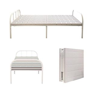 折叠床单人午休办公室午睡简易便携家用陪护成人木板铁床收纳