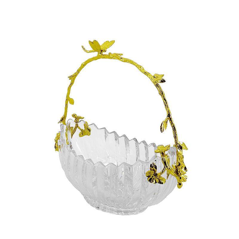 轻奢欧式果盘办公室用家用客厅茶几结婚乔迁新居玻璃供果创意果篮,家居饰品,果盘/果篓,淘宝优惠券,粉丝福利购,淘宝优惠卷