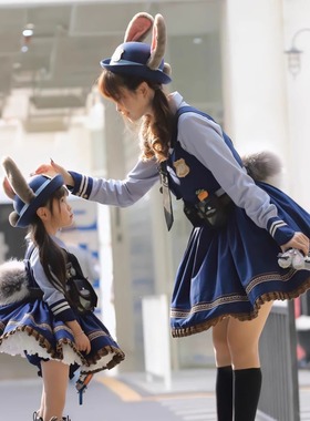 疯狂动物城2环球动漫兔子警官衣服影城朱迪cos成人儿童圣诞节穿搭