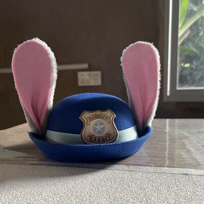 兔子警官cos服饰儿童卡通兔耳朵帽子头饰女洛丽塔朱迪帽成人夏季
