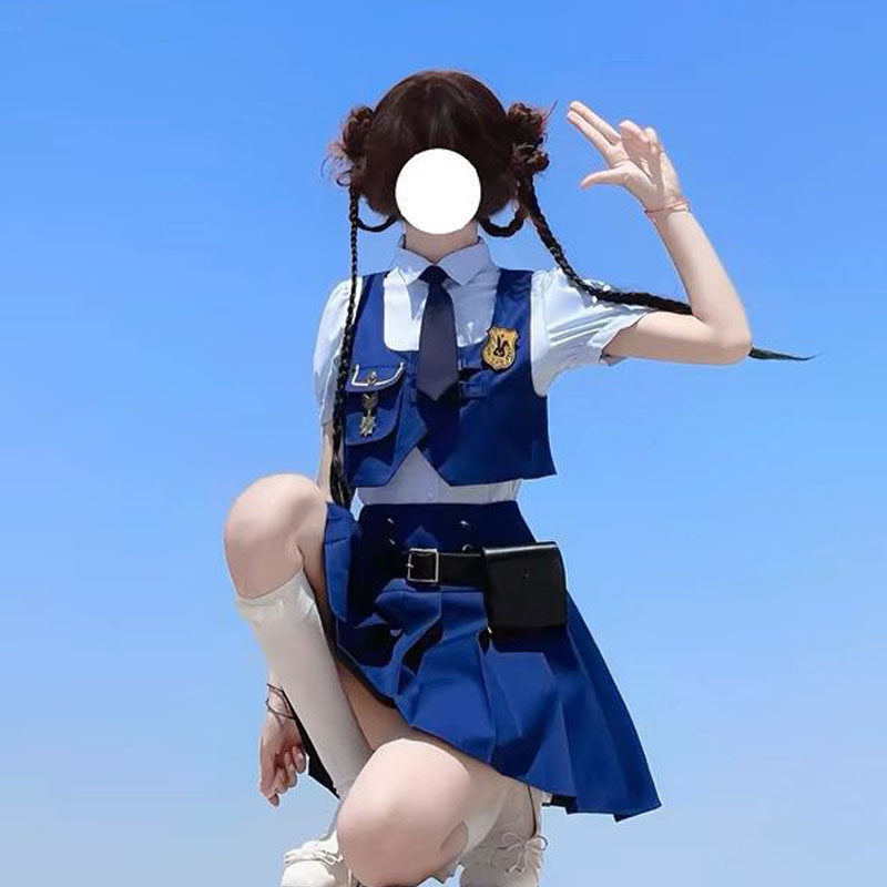 学院风套装裙朱迪cos兔子警官衣服装二次元万圣节漫展jk制服成人