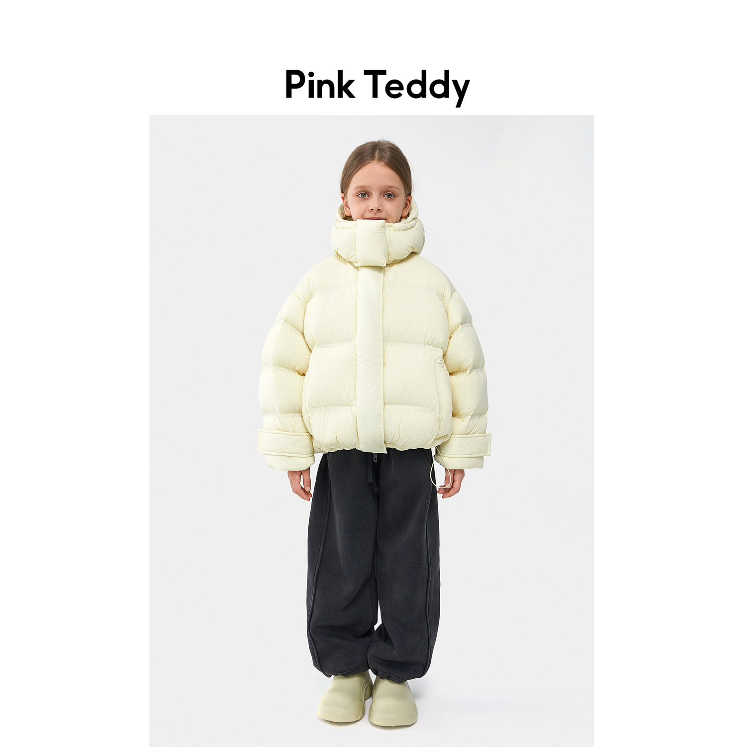 PinkTeddy女童泡芙面包羽绒服