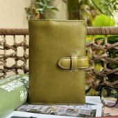 moze出品f 真皮活页记事本牛油果绿A5A6手账本牛皮日记本礼物包装