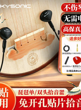 天音琵琶b拾音器贴片免开孔民乐专用中阮月古琴民族乐器专业扩音
