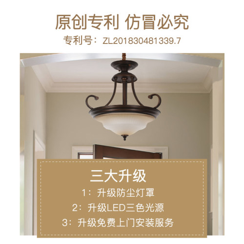 高档美式小吊灯 k复古 卧室灯 阳台灯书房灯 别墅入户门厅灯  防