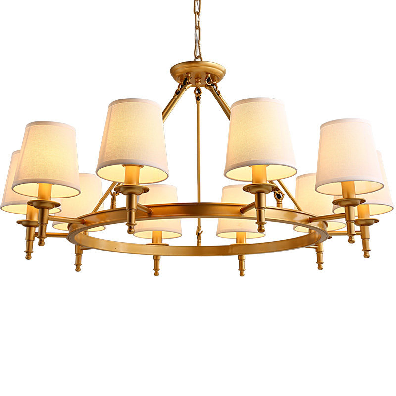 美式乡村铁艺吊灯仿铜色大气客A厅灯吸吊两用卧室餐厅书房创意大,家装灯饰光源,客厅吊灯,淘宝优惠券,粉丝福利购,淘宝优惠卷