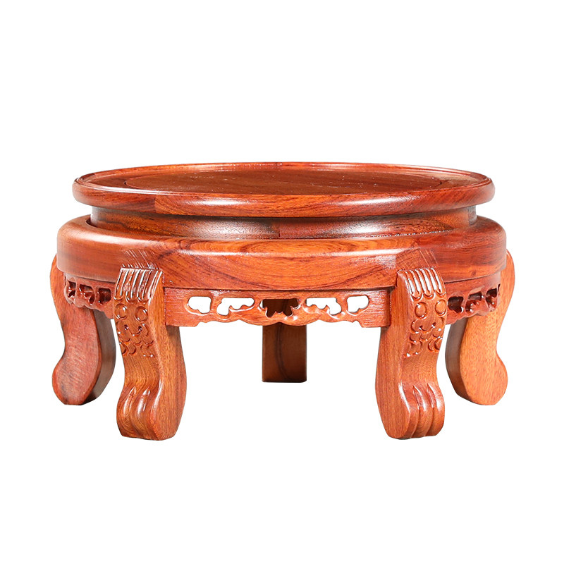 实木质圆形花瓶盆景底座奇石鱼缸花盆酒坛佛像茶T壶工艺品摆件托,家居饰品,木雕,淘宝优惠券,粉丝福利购,淘宝优惠卷