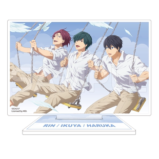 星河动漫 Free秋千系列七濑遥松冈凛桐岛郁弥三人款摆件立牌周边