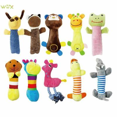 Plush Dog Toys for Small Large Dogs Cartoon Cow /Frog Puppy