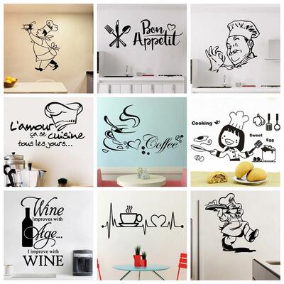 Kitchen Vinyl Wall Sticker For Home Decor Dining Room