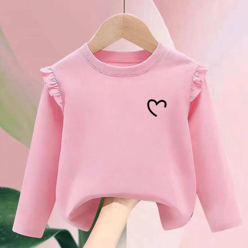 100%纯棉女童纯色圆领长袖T恤春秋新款儿童宝宝休闲动漫印花上衣,童装/婴儿装/亲子装,T恤,淘宝优惠券,粉丝福利购,淘宝优惠卷