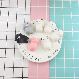 猫咪团子撒气系动物团子海豹君发泄玩具礼物捏捏乐可爱动漫周边