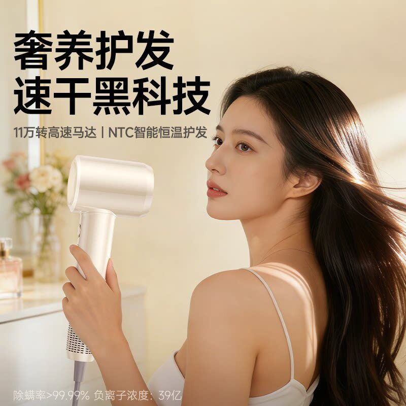 Niye/耐也电吹风机负离子奢华养发护发家用不伤头发2026新款风筒