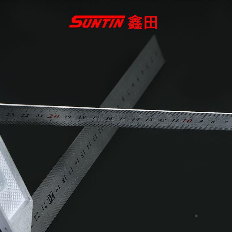 鑫田加厚角度尺90度铝合金木工装修宽座直角尺木工拐尺L型板尺