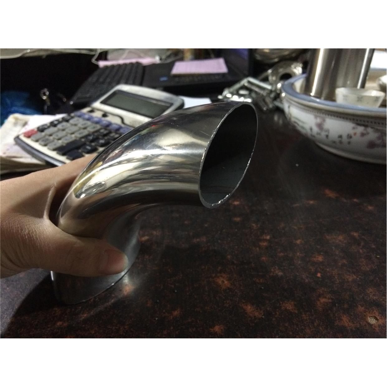 正宗304不锈钢椭圆管弯头椭圆管对接朝下弯头平行椭圆弯头