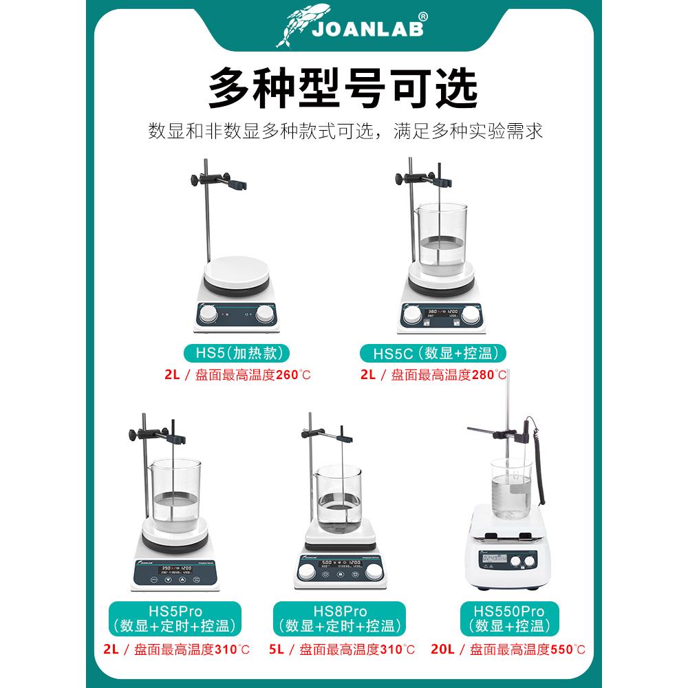磁力搅拌器实验室控加热群恒温温 温数显仪器电搅拌机磁高小型安