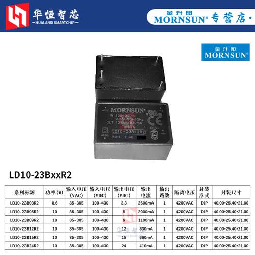 5W金升阳LD05-23B03/05/09/12/15/24R2/R2-M/R2P/WR2电源模块ACDC