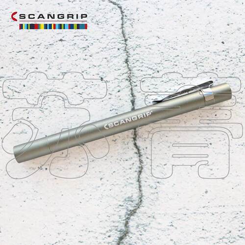 丹麦scangrip手电 LED笔形手电筒配电池  带有实用的口袋夹
