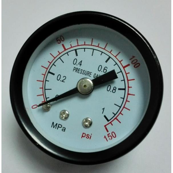 轴向压力表 y-40z y-40-z 双刻度显示 0~150psi 0~1mpa 1/8 40mm