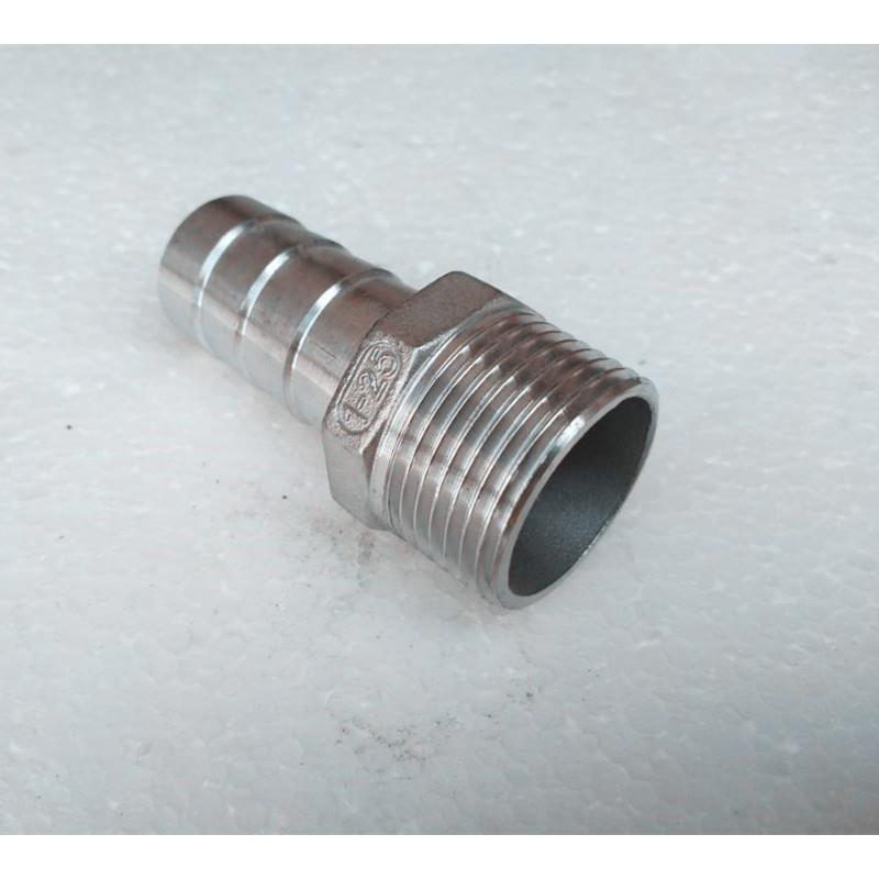 304不锈钢六角宝塔接头 不锈钢 六角皮接 软管接头 倒刺 皮插竹节