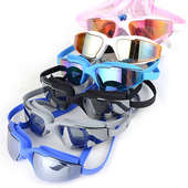 带耳塞一体 游泳眼镜 反光防水 时尚 5310 电镀舒适 镀膜炫彩泳镜