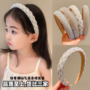 2025新款 高级感儿童女公主气质发箍轻奢满钻精致头箍超仙百搭头饰