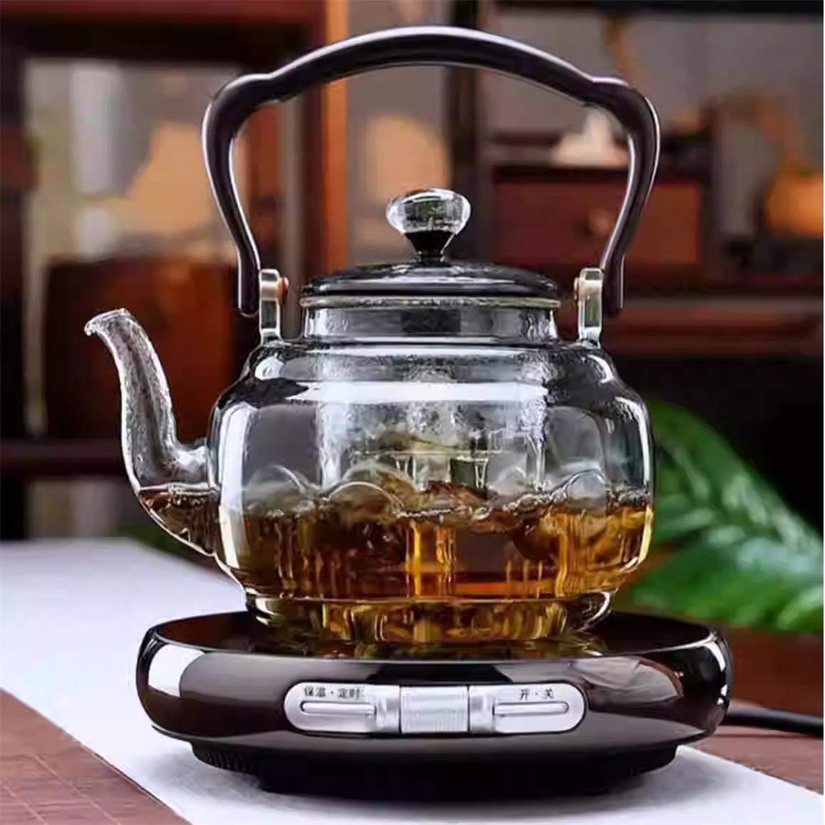 茗凤祥高端合金电陶炉1300w家用保温超薄迷你围炉煮茶自动煮茶器
