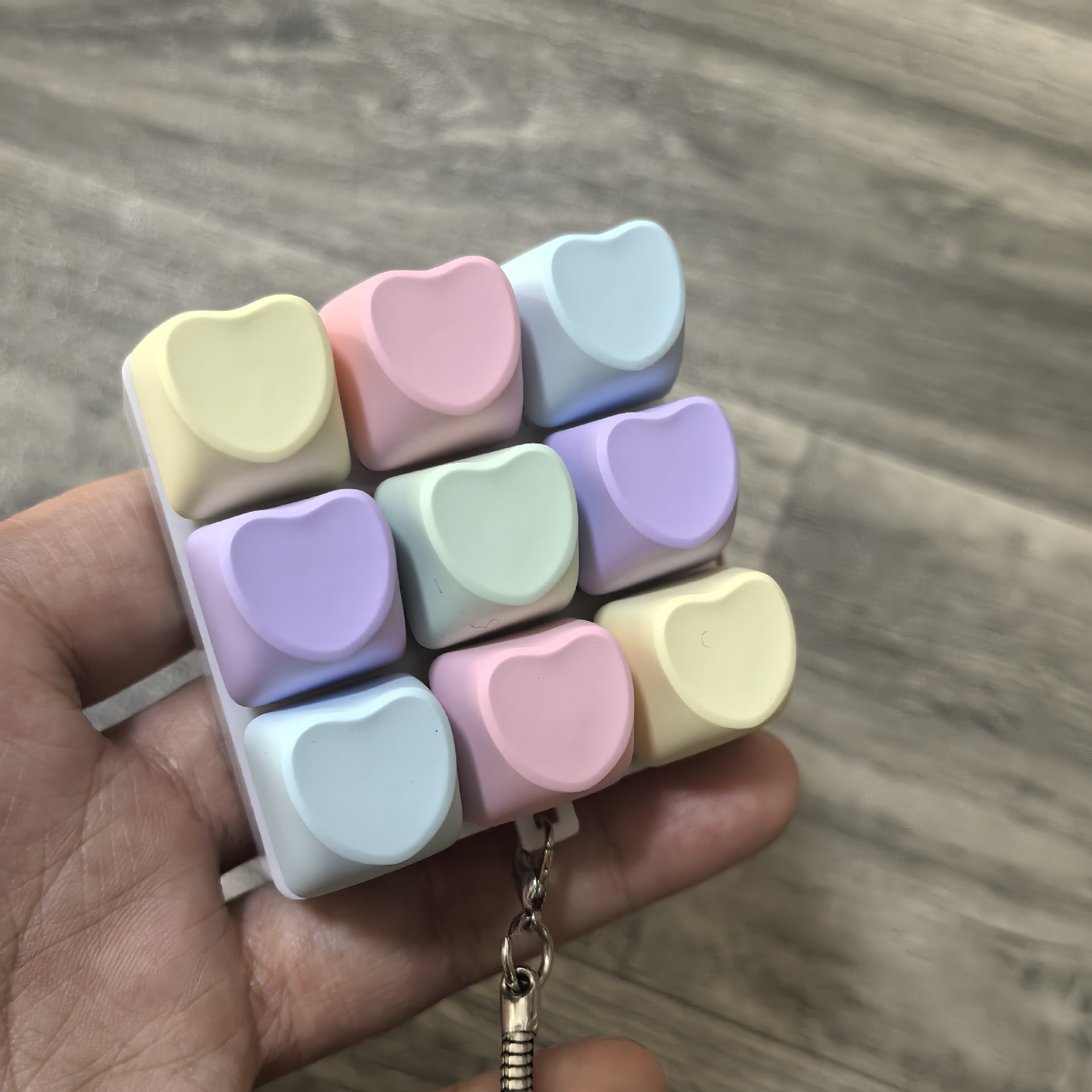 彩色试轴器按键减压玩具钥匙扣挂