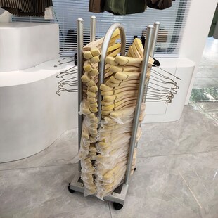 速发服装店专用放衣架收纳神婚的可存动整理裤夹架器纱男装店储移