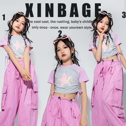 速发孩爵士舞z舞服装孩jaz街舞蹈装演服套表夏多巴胺少儿走秀潮服